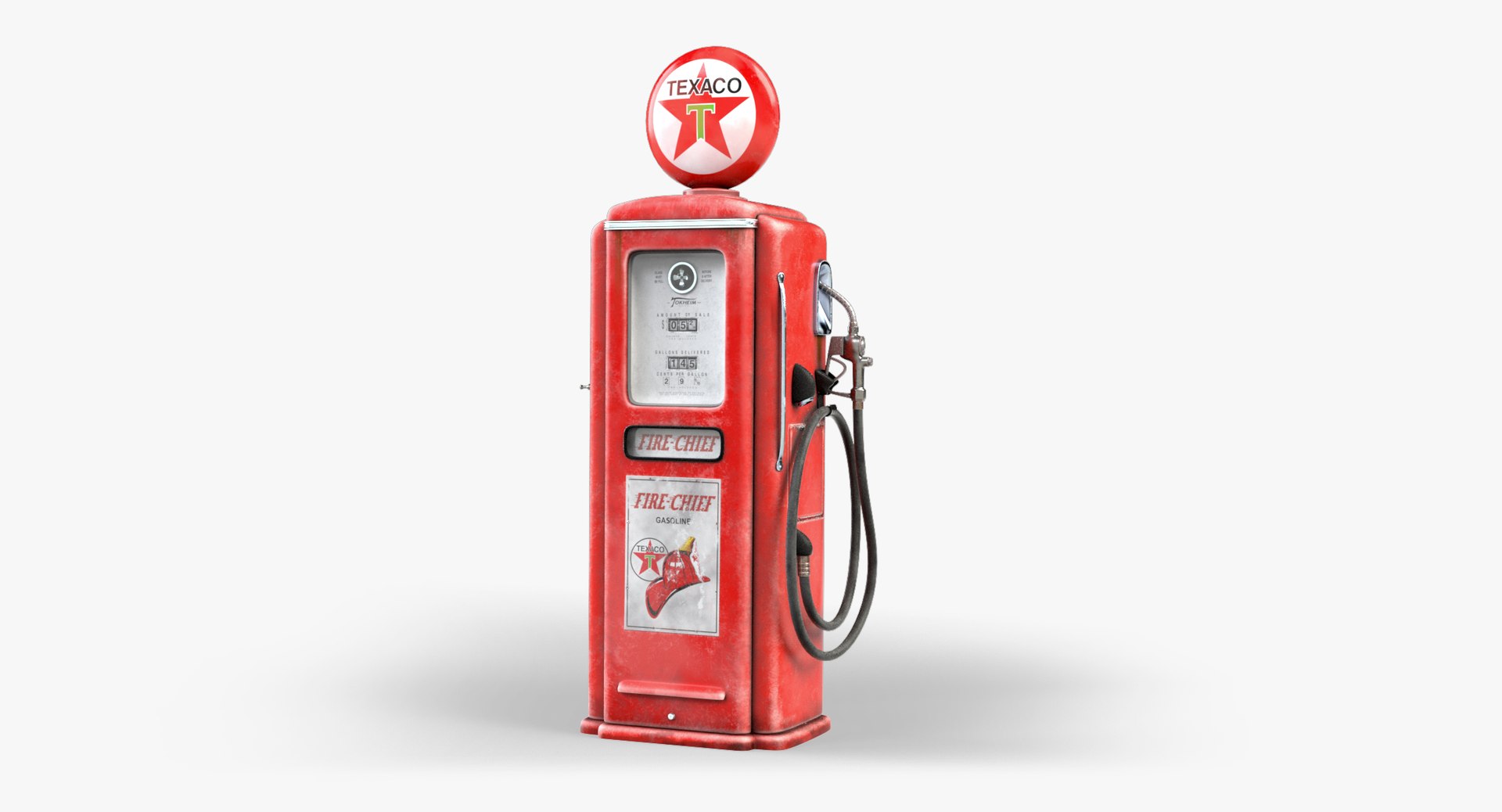 Texaco Gas Pump 3D Model - TurboSquid 1433324