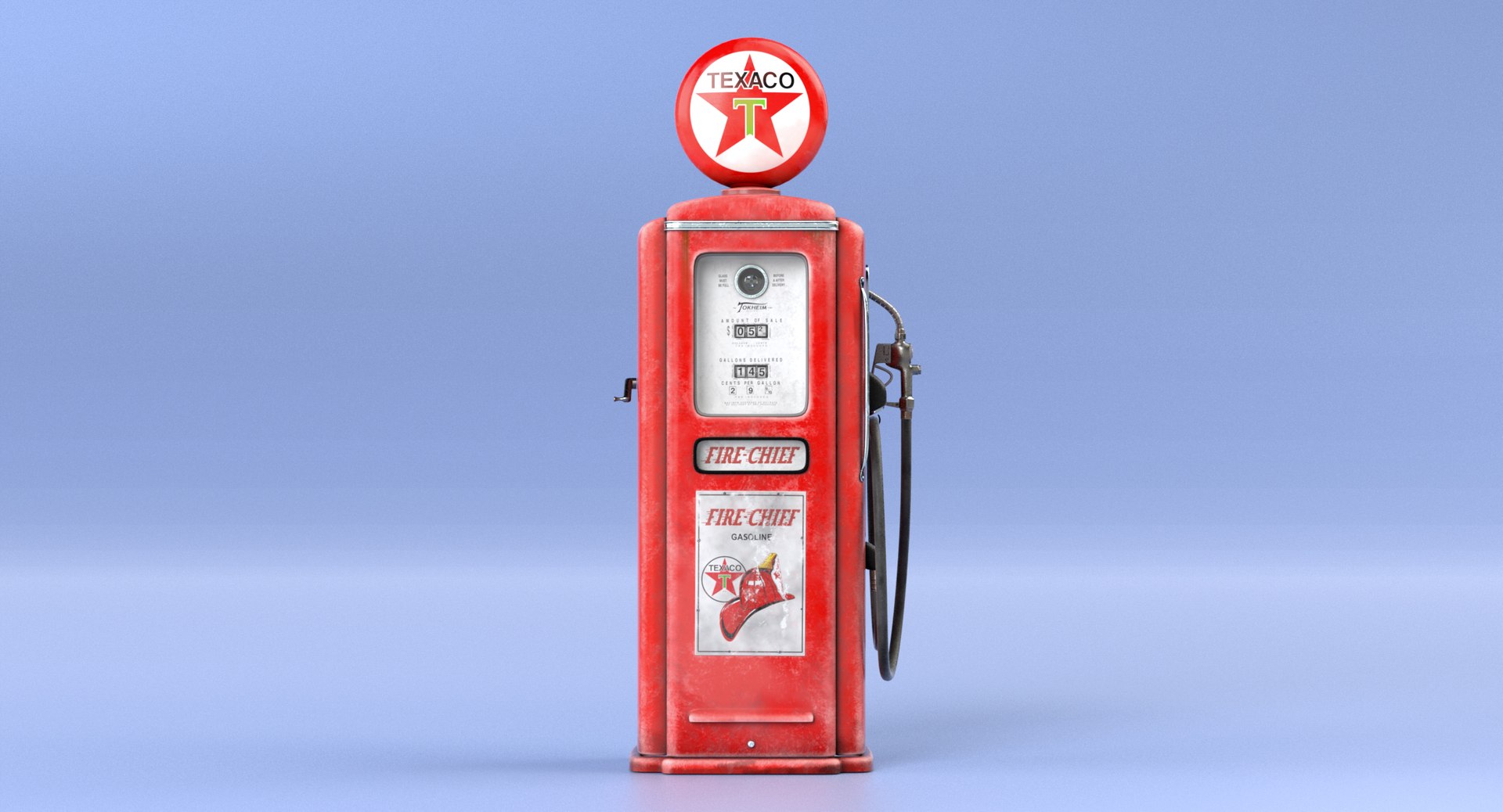 Texaco Gas Pump 3D Model - TurboSquid 1433324