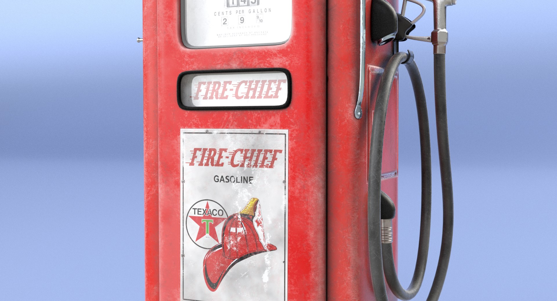 Texaco Gas Pump 3D Model - TurboSquid 1433324