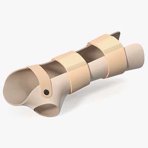 Medical Hand Splint Beige 3D