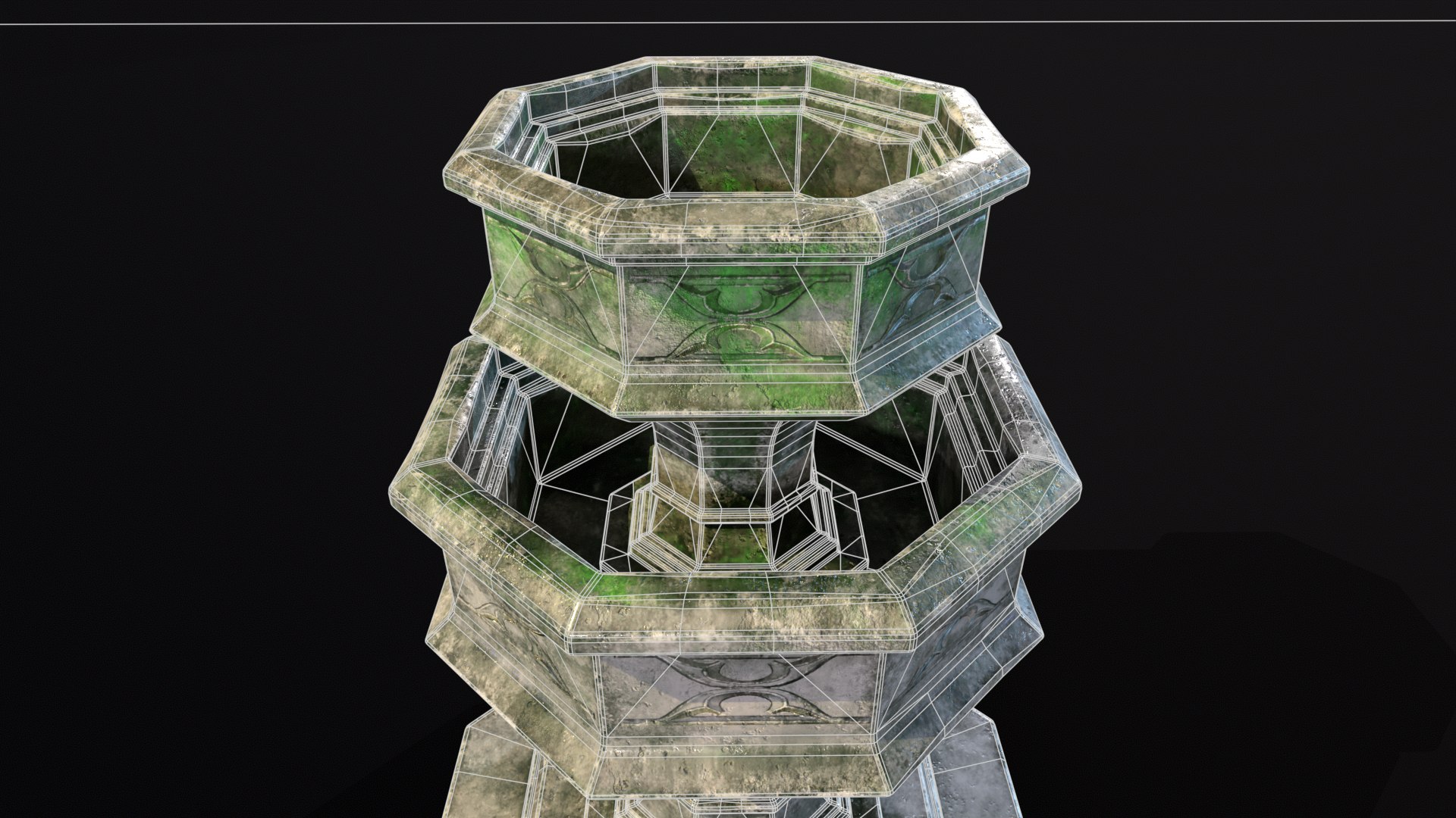 3D Medieval Gothic Octagon Fountain - TurboSquid 2122014