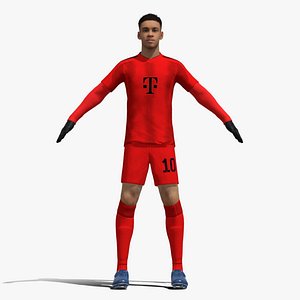 3D T-Pose Rigged Jamal Musiala Bayern Munich 24-25 model