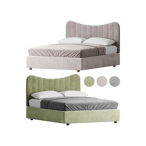 3D Bed LINE BEIGE by Romatti