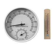 Thermometer & Thermo Hygrometer Sauna Set