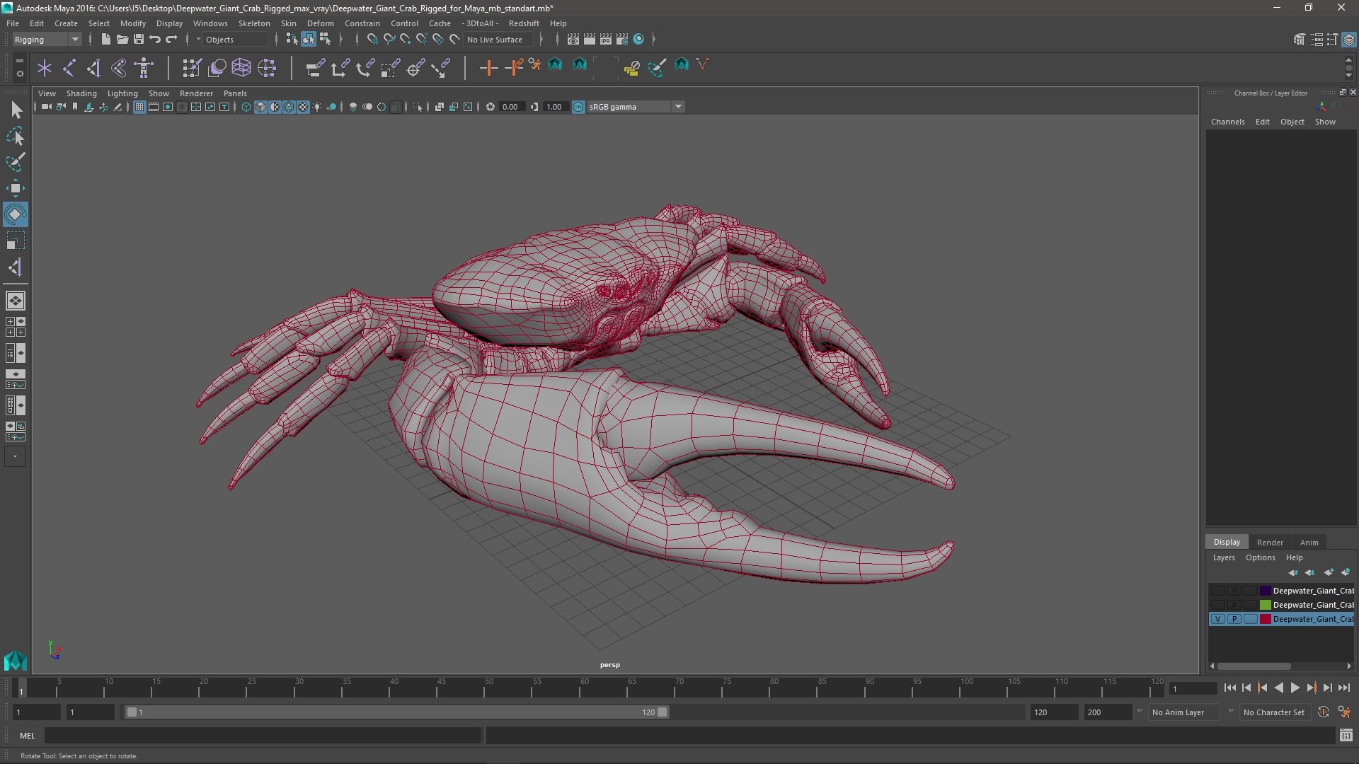 3D Deepwater Giant Crab Rigged For Maya - TurboSquid 2191975