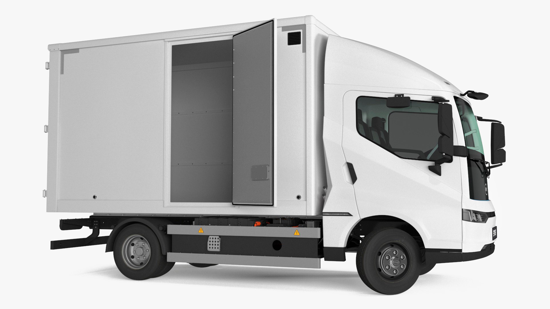 Truck BYD ETM6 White Rigged 3D model preview