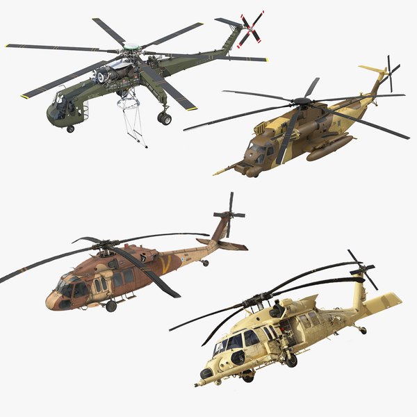 sikorsky military rigged helicopters 3D model