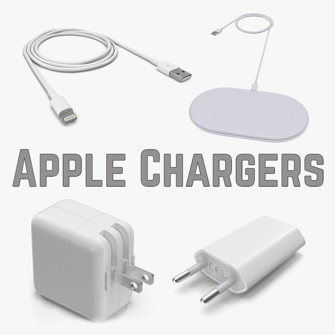 Apple Chargers Collection 3D model preview