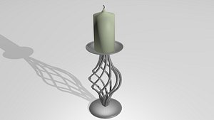 3d spiral candle holder model