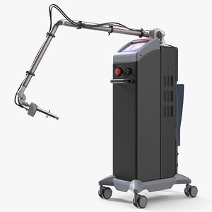 CO2 Laser Platform for Scars and Wrinkles Treatmen Black Rigged 3D