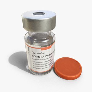 3D Vaccine Vial Rigged - Mod Coronavac