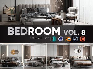 interior bed bedroom 3D model