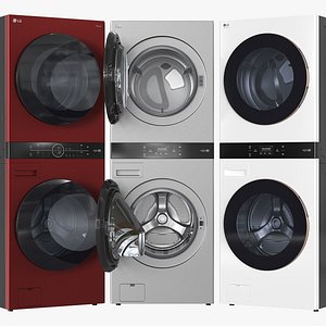 LG Washer and Dryer Set 07 WKGX201HRA SWWE50N3 SWWE50W4