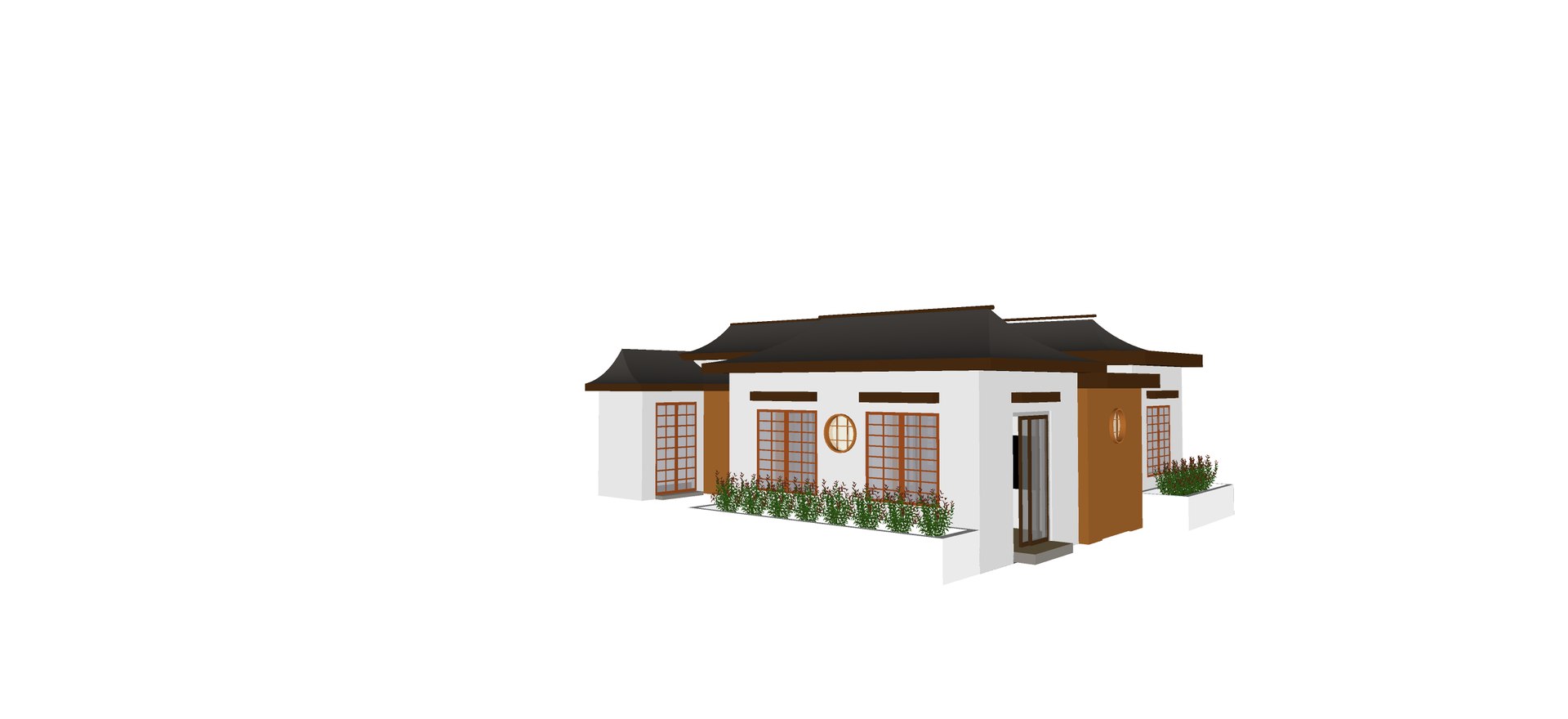 3D suburban asian architecture block - TurboSquid 2096742