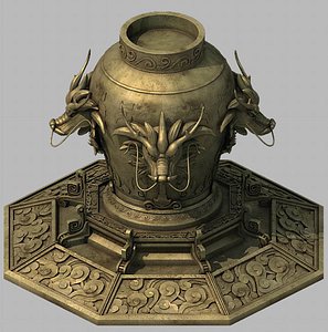 3D model architecture - bronze dragon