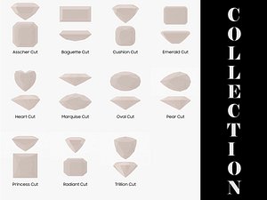 11 Diamond Cuts Collection 3D model