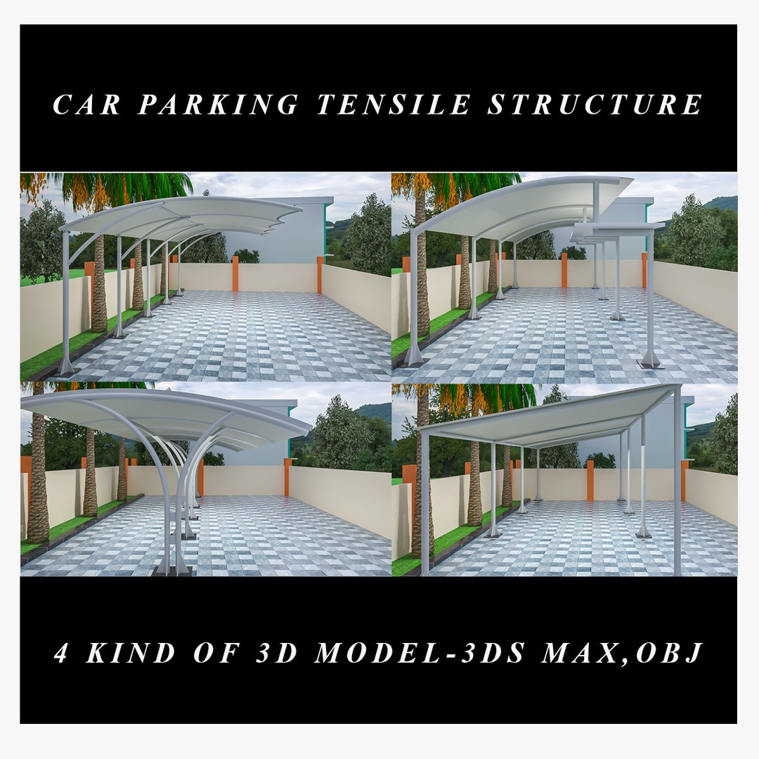 Car Parking Tensile Structure 3D - TurboSquid 2162055