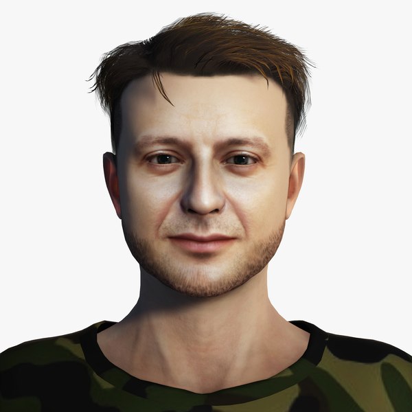 Volodymyr Zelenskyy Ukrainian President 3D Rigged model ready for animation 3D