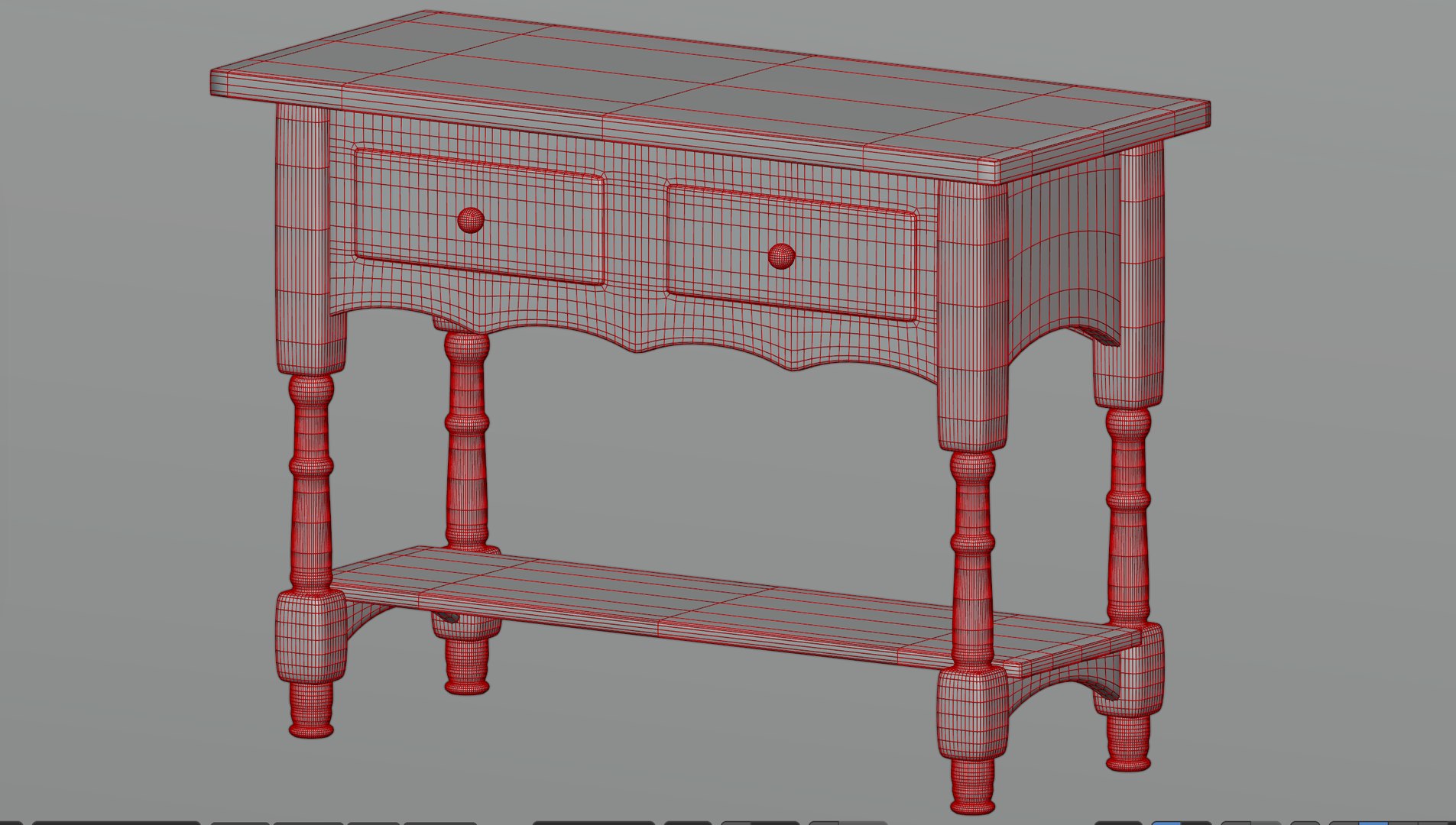 Wooden Console 3D - TurboSquid 1808697