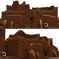 Al-Turaif UNESCO world heritage -DESTROYED Low-poly 3D model