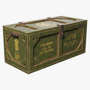 3D Military Wooden Box model