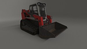 3D model bobcat tracked digger
