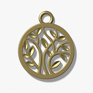 3D pendant - wood