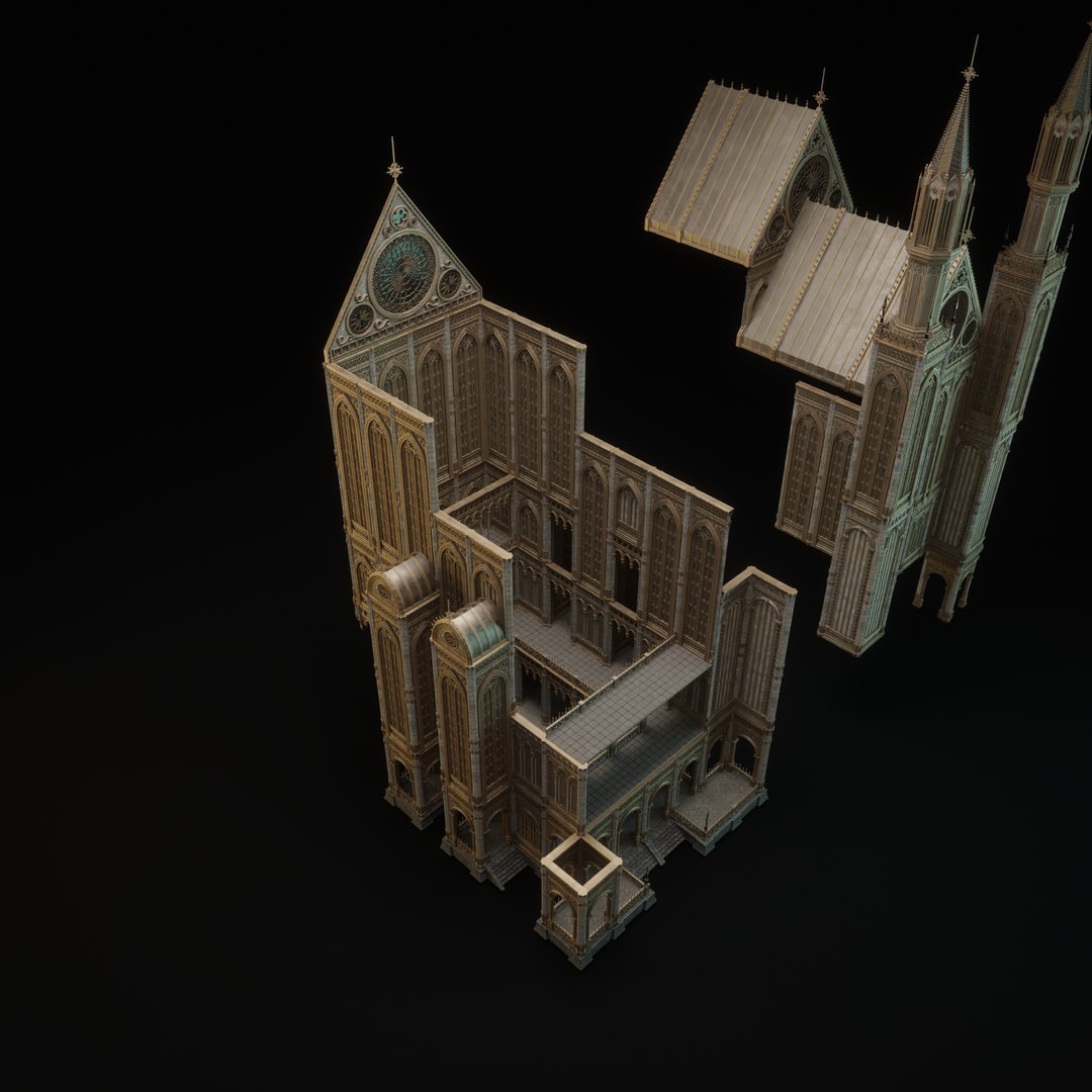 GOTHIC MODULAR BUILDING 7 3D - TurboSquid 2315103