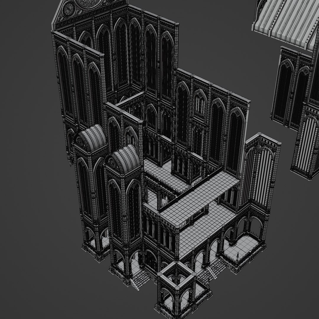 GOTHIC MODULAR BUILDING 7 3D - TurboSquid 2315103
