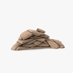 3D model Sandbag Barricade