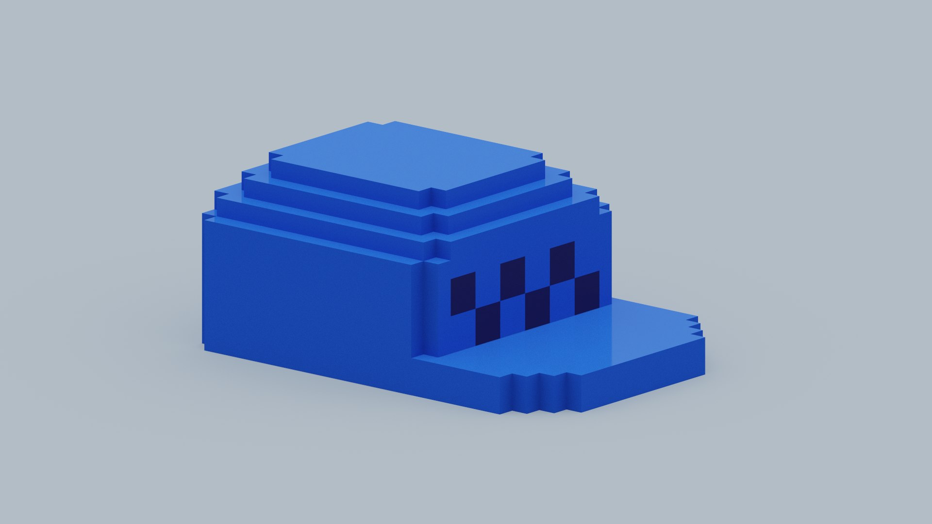 Voxel Blue Hat 3D model - TurboSquid 1928799
