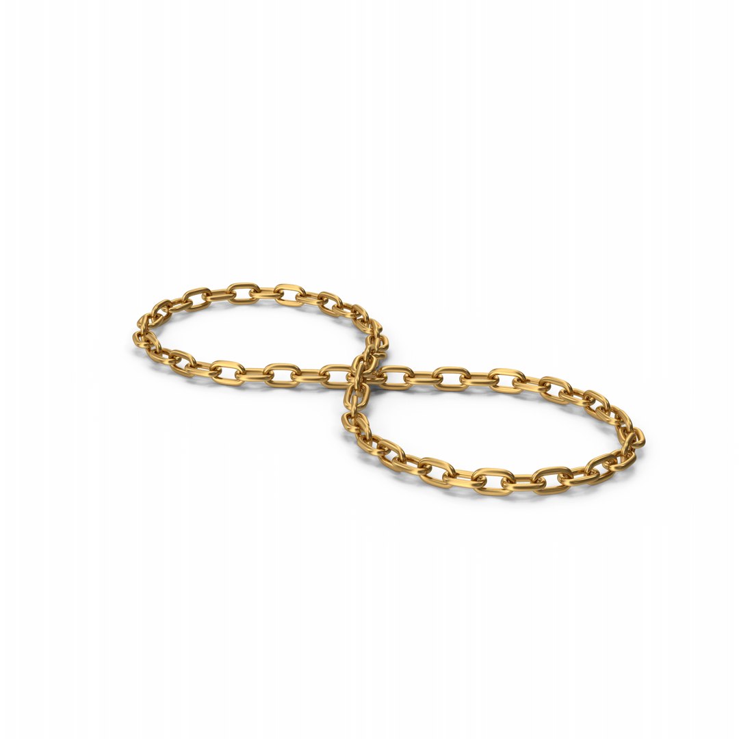 Gold Infinity Chain 3D Model - TurboSquid 2226709