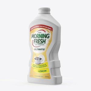 3D Dishwashing Liquid Morning Fresh Open Bottle