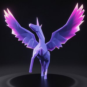 Unicorn Low Poly 2