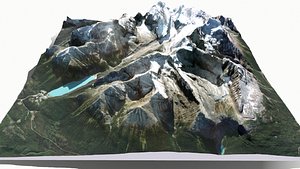 Mount Victory and Lake Louise Canada 3D