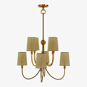 Chandelier Antique Nickel 3D model