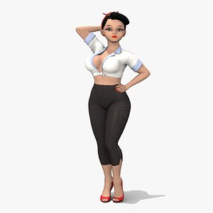 Animated Pin-Up Girl