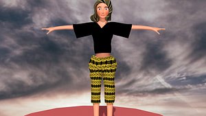 3D model pants woman