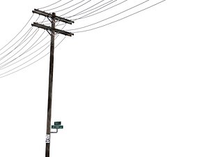 telephone pole 3d max