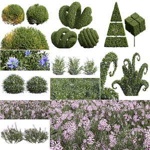 3D 7Different SETS of Bush Set Vol 39 model