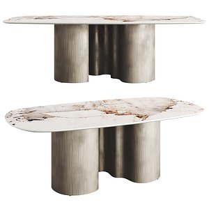 3D Cattelan Italia PAPEL CORCOVADO Low Dining Table