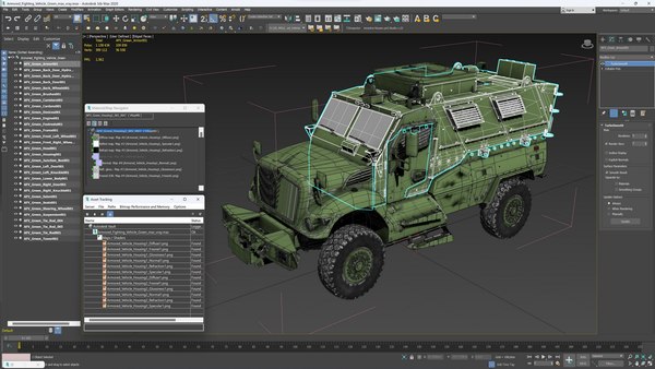 modelo 3d Vehículo blindado de combate verde - TurboSquid 2285921