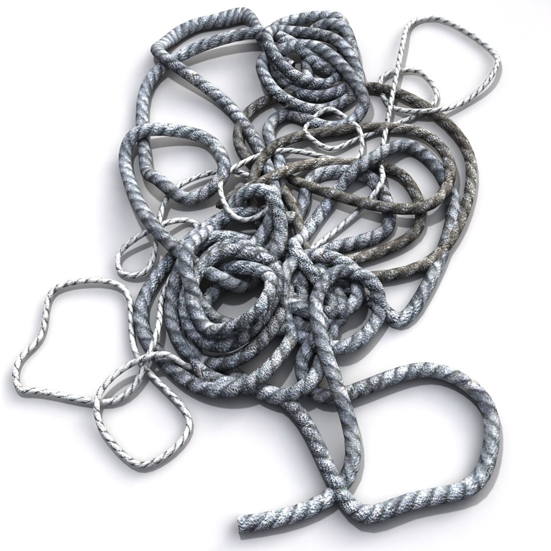 coiled ropes 3d model