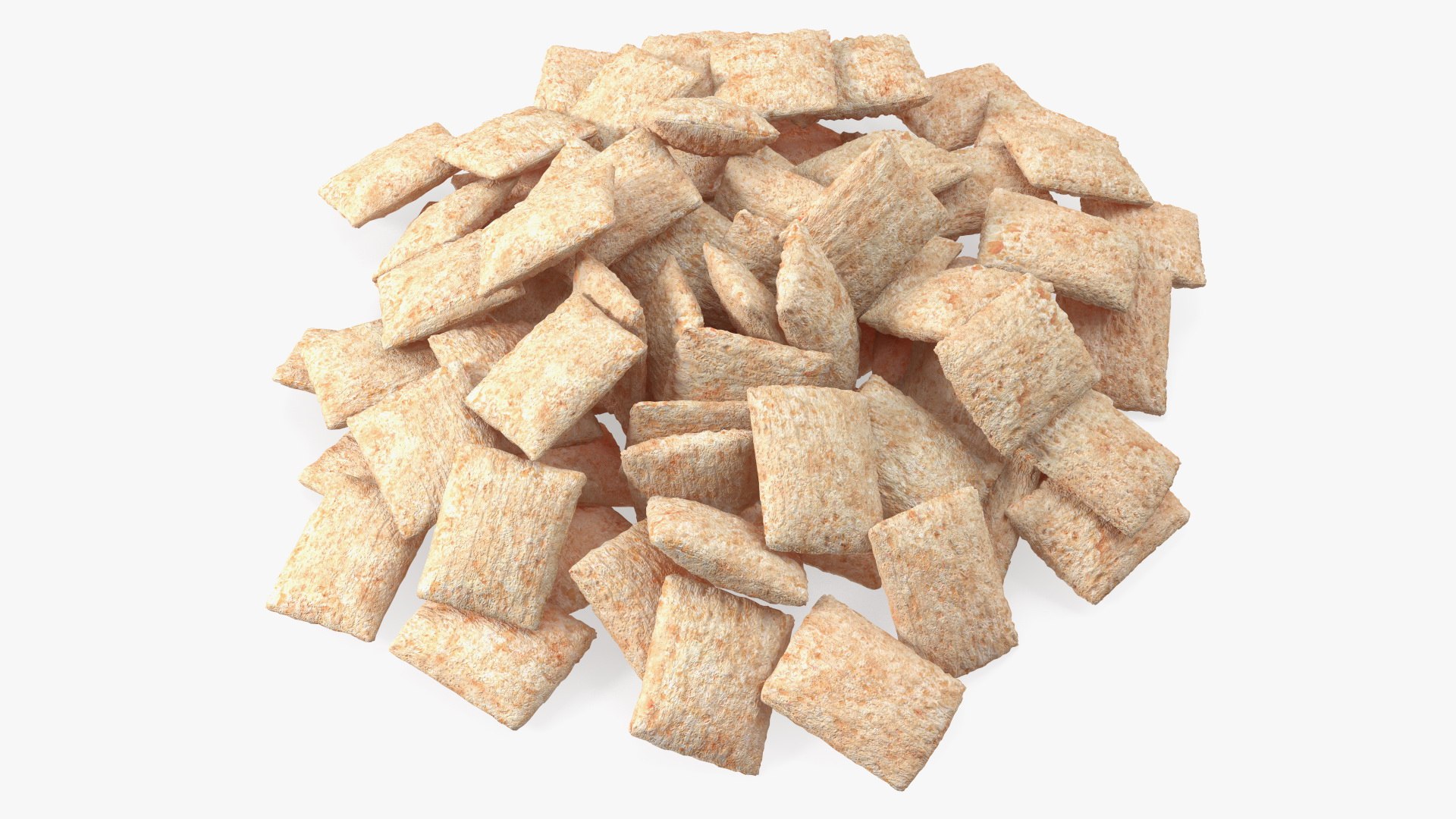 Pile of Breakfast Cereal Pads 3D model preview