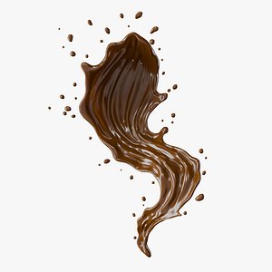 3D Chocolate Splash Curve