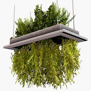 Realistic Hanging Garden Planter 3D Model 3D model