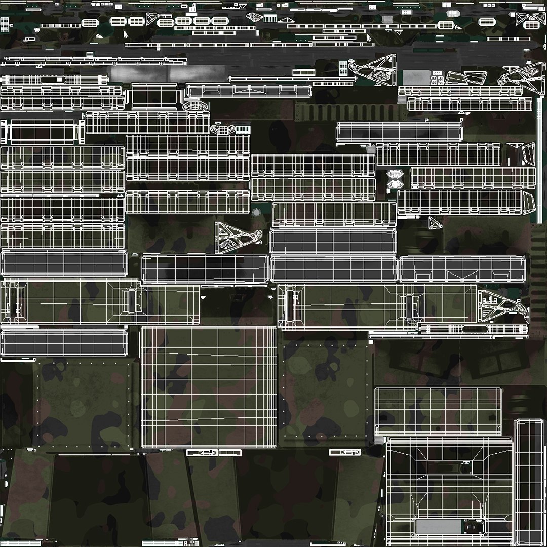 Military Phased Array Radar System Camouflage Paint 3D Model ...