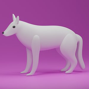 Cartoon German Shepherd Dog 1 3D model