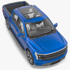 3D Electric Pickup Truck Rigged