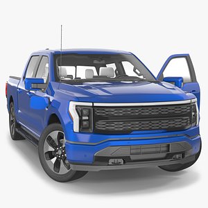 3D Electric Pickup Truck Rigged